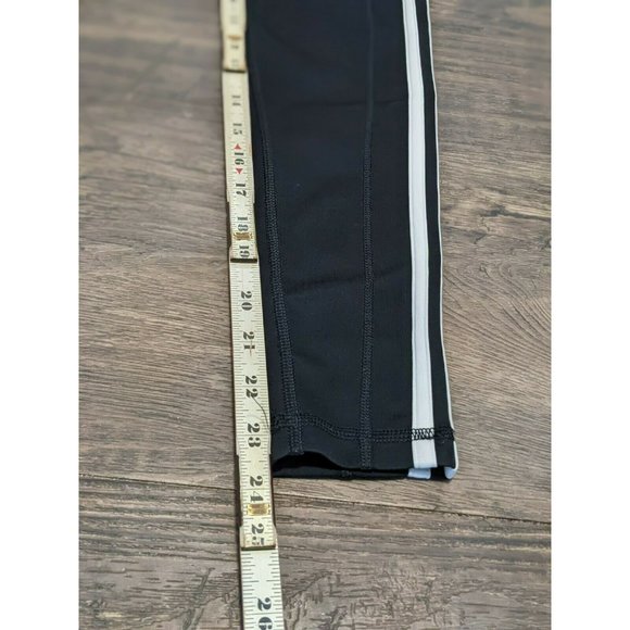 ADIDAS Women Size SMALL S Running Yoga ATHLETIC LEGGINGS Stripes Inseam 24 " - Picture 8 of 8